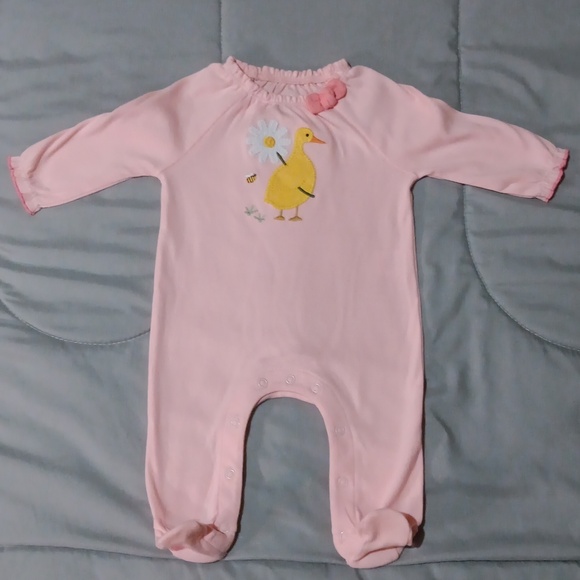 Mud Pie NWT Pink duck baby sleeper - Picture 2 of 4